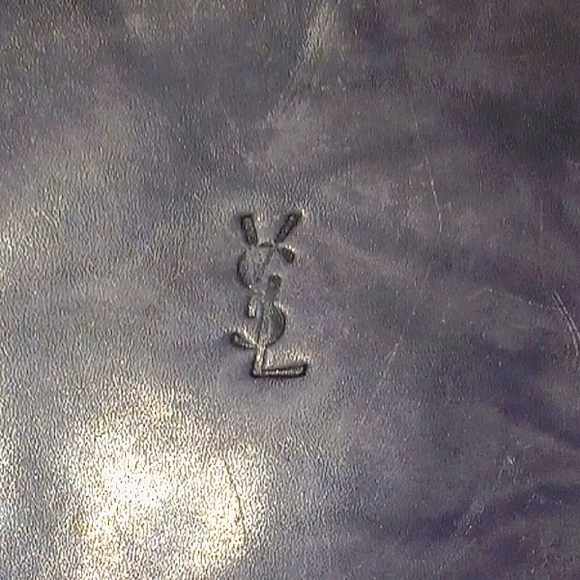 AUTHENTIC YSL VERY RARE MARBLE LEATHER BIFOLD WALLET PRISTINE CONDITION UNISEX - Picture 10 of 10